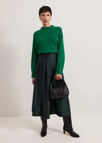 Phase Eight Susie Pleated Skirts Dark Green USA | 2956381-NZ